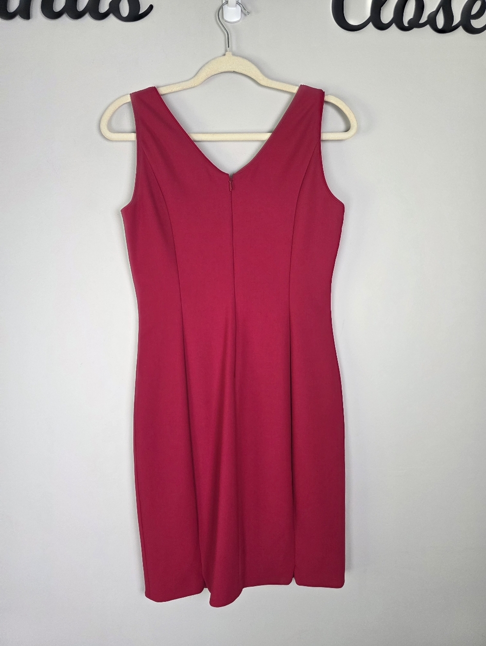 WHBM Dark Pink Sleeveless Stretch Career Church Dress Size 2 NWT - Picture 6 of 11